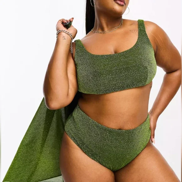 ASOS Curve Swim Nwt Asos Design Curve Mix And Match Glitter